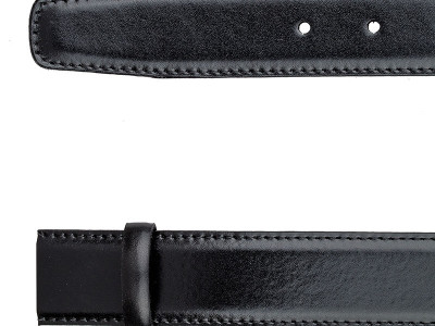 Black nappa belt strap cut STNP34BLCU