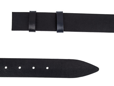 Reversible blue and black belt strap