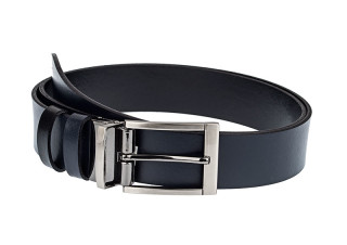 Reversible black to dark blue leather belt BLNV34RE