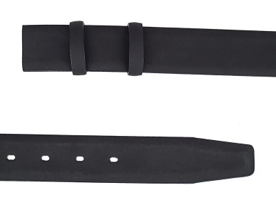 Rubber coated belt strap with navy edges