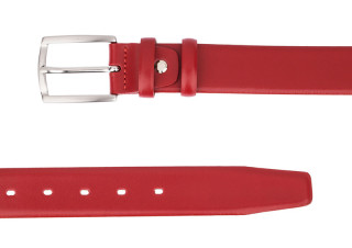 Ruby red leather belt RENP34LX