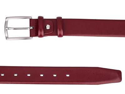 Ruby red leather belt RUNP34LX