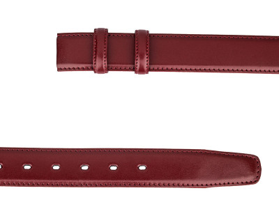 Ruby red threaded belt strap STTH34RUNP