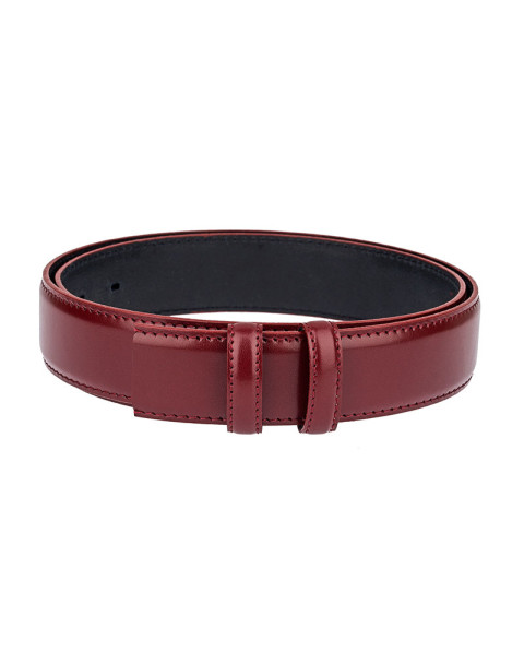 Ruby red threaded belt strap STTH34RUNP