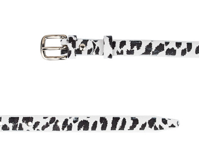 Zebra print skinny belt