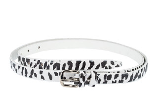 Zebra print skinny belt